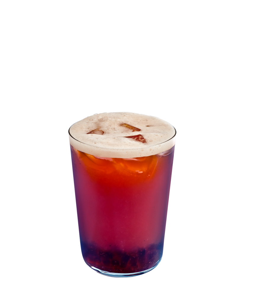 Citrus Hibiscus Tea Shaker with Brown Sugar Jelly
