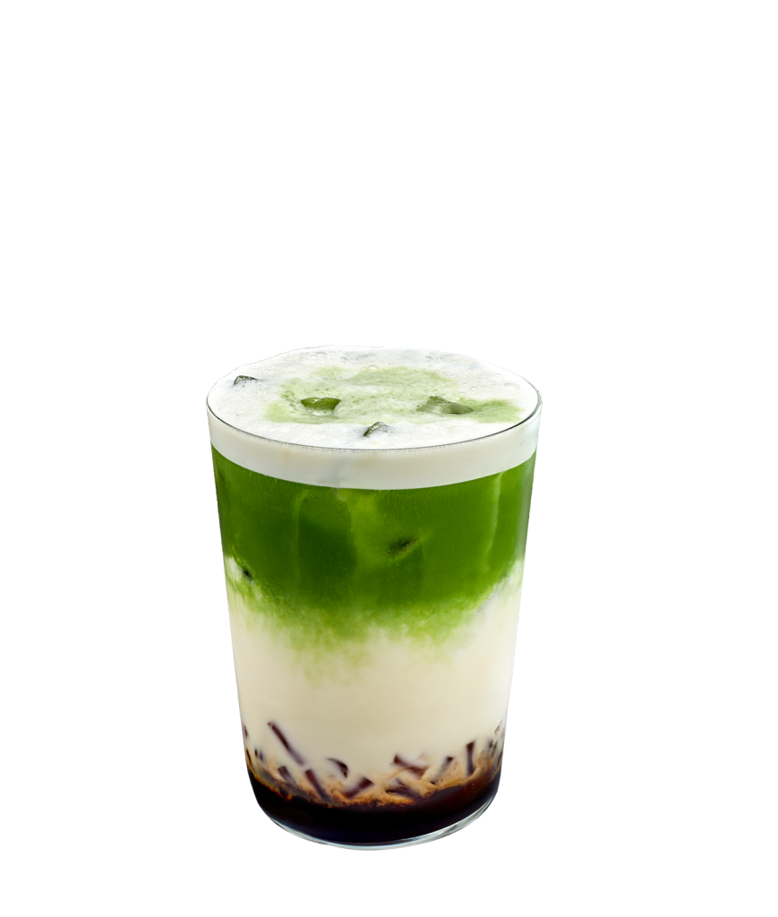 Iced Brown Sugar Matcha Oat Latte with Jelly