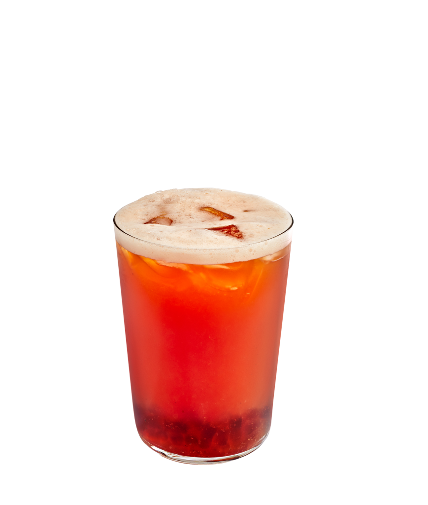 Strawberry Lemon Tea Shaker with Brown Sugar Jelly