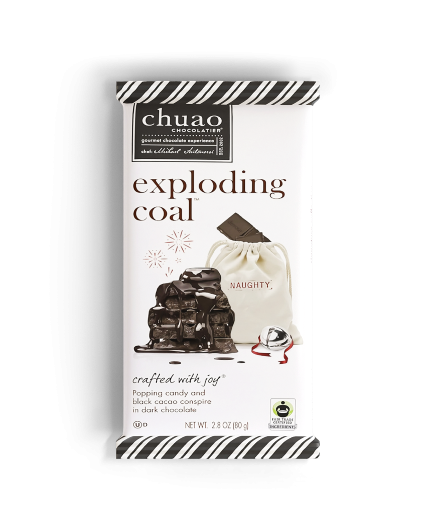 Exploding Coal Chocolate bar